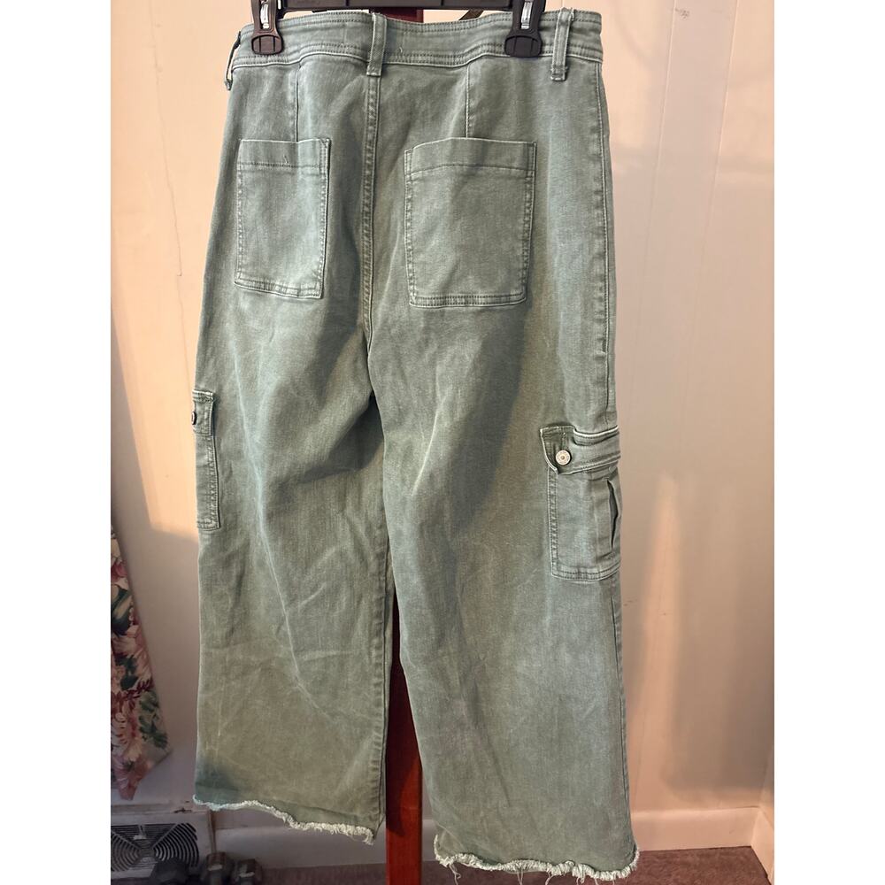 Vervet by Flying Monkey Green Cargo Jeans Sz 31 - Picture 6 of 9